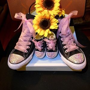 Bedazzled converse All Star high top sneakers🌟